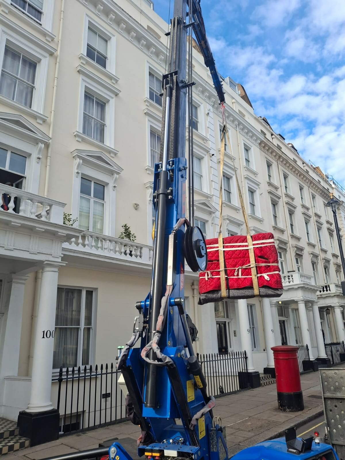 Piano delivery by crane London